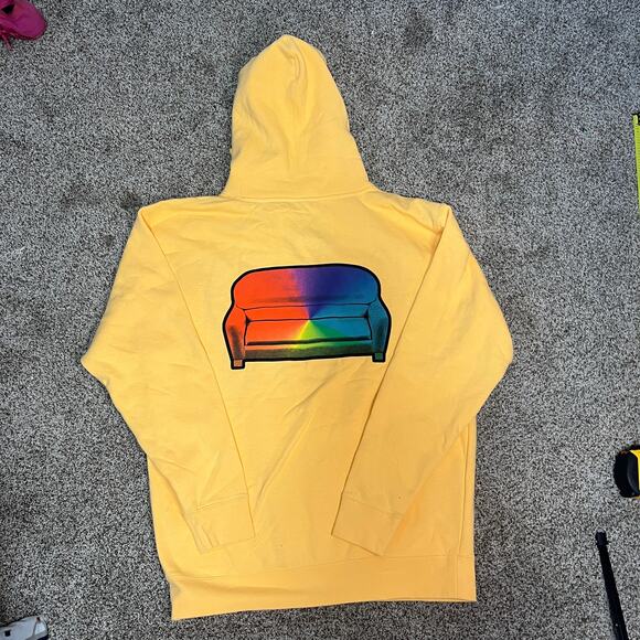 BROCKHAMPTON Men's Iridescence Couch Hoodie Size L In Yellow - Picture 6 of 6